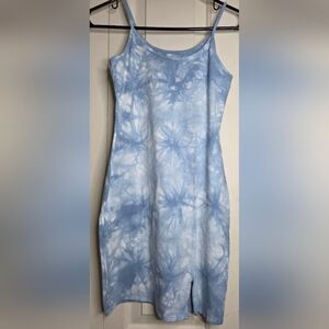 Blue Tie-Dye Dress